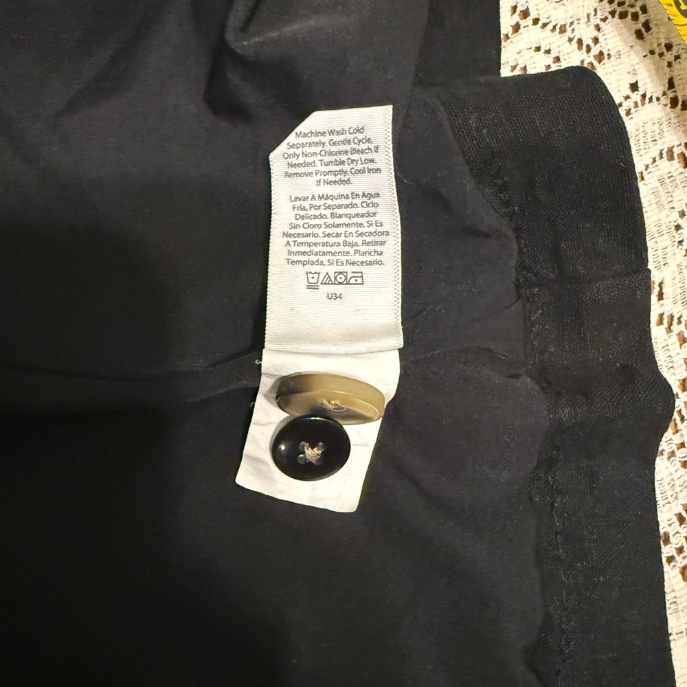 Linen blend plus size black blazer - Picture 7 of 8